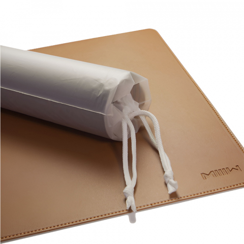 MIIIW Mouse Pad Monochrome leather Size XL (900 x 400 x 2 mm), Brown [2]