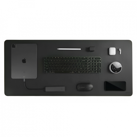 MIIIW Mouse Pad Monochrome leather Size XL (900 x 400 x 2 mm), Black [2]