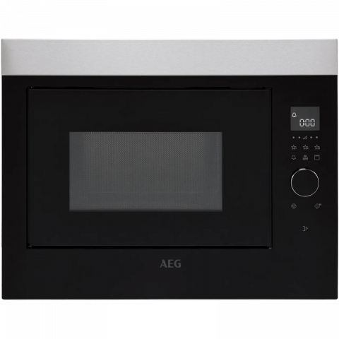 Cuptoare cu microunde - Cuptor cu microunde incorporabil AEG MBE2658DEM, 26L, Grill, Negru, Touch