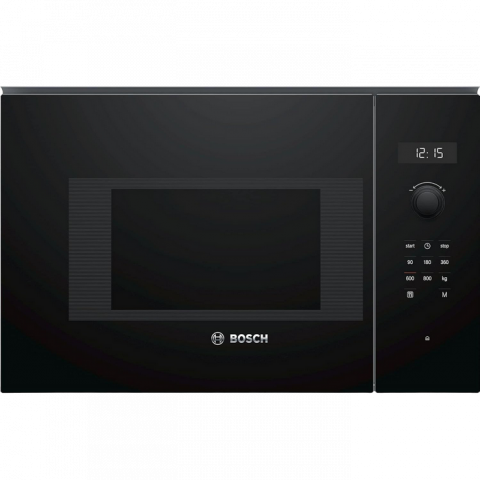 Electrocasnice - Cuptor cu microunde incorporabil Bosch BFL524MB0, 20L, Touch, Inox/Negru