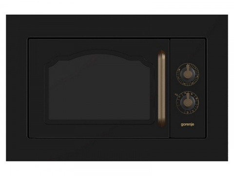 Встраиваемая микроволновая печь Gorenje BM235CLB, 23Л, Ретро, Механическая, Черная [2]