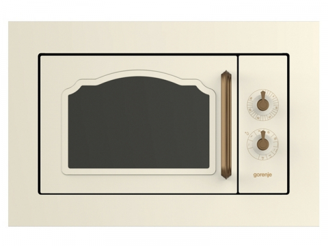 Встраиваемая микроволновая печь Gorenje BM235CLI, 23Л, Ретро, Механическая, Кремовая [2]