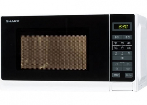 Cuptor cu microunde Sharp R242WW, 20L, 800W, Alb [3]