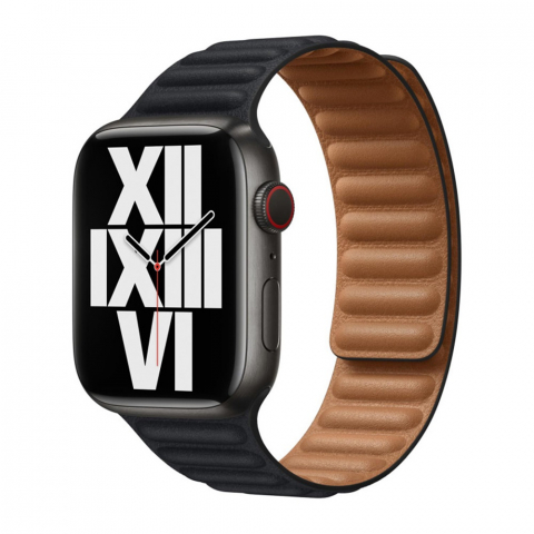 Gadgeturi - Leather Apple Watch Strap 38/40/41mm M/L Black