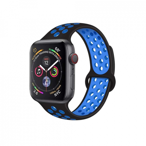 Electronice - Sport Apple Watch Strap Silica Gel 38/40/41mm M/L Blue Black