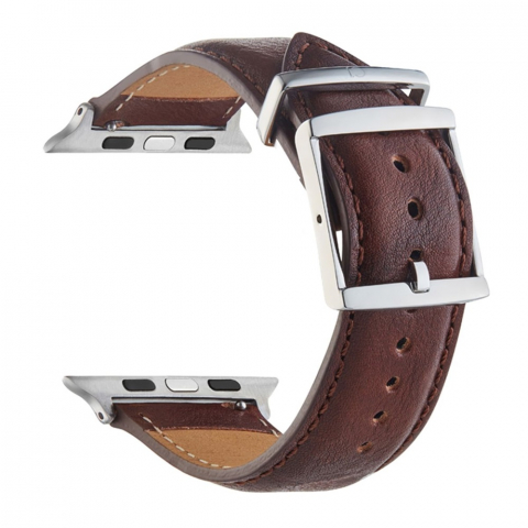 Gadgeturi - VPG Leader Series Real Leather iWatch Strap 42/44/45mm Brown