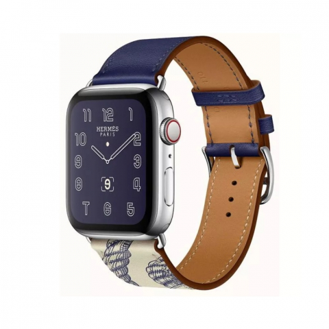 Ремешок для iWatch из настоящей кожи серии Rhea VPG, синего цвета, 38/40/41 мм. [2]