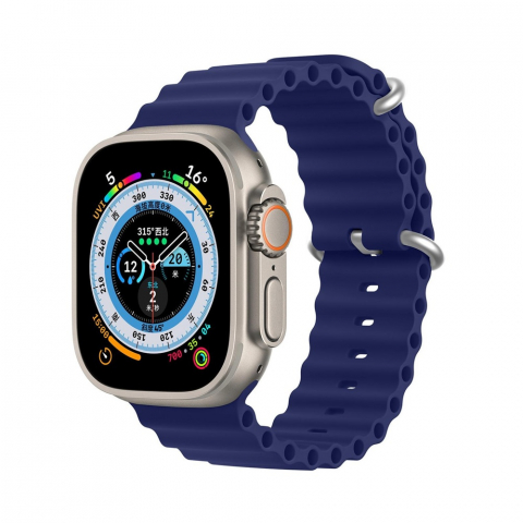 Electronice - DUX DUCIS Strap Ocean Wave Version Apple Watch 38MM/40MM/41MM, Mid-Night Blue