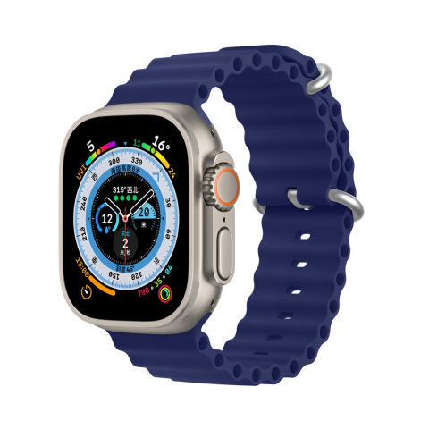 Electronice - DUX DUCIS Strap Ocean Wave Version Apple Watch 42MM/44MM/45MM, Mid-Night Blue