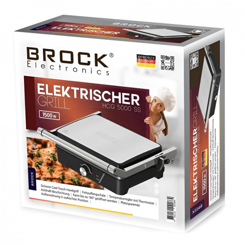 BROCK Electric Grill HCG 5000 SS, 1500W [3]