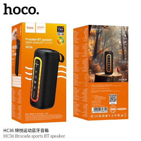 Hoco HC36 Brocade sports BT speaker black [2]