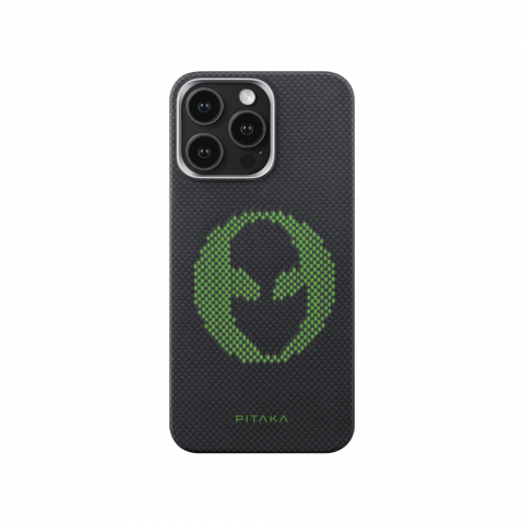 iPhone 15 Pro - Чехол Pitaka для iPhone 15 Pro Aries Tactile Woven Alien
