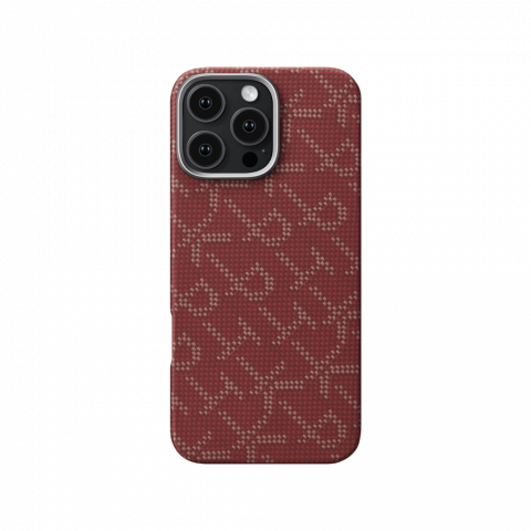 Husa PITAKA pentru iPhone 16 Pro Monogram-Gold/Red Tactile Woven Case [6]