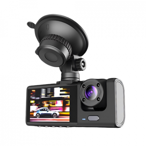 Video Recorder Car Dash Cam+Rear Camera 1080P DVR-F80, Black [1]