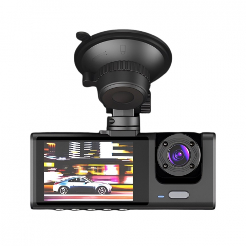 Produse si accesorii auto - Video Recorder Car Dash Cam+Rear Camera 1080P DVR-F80, Black