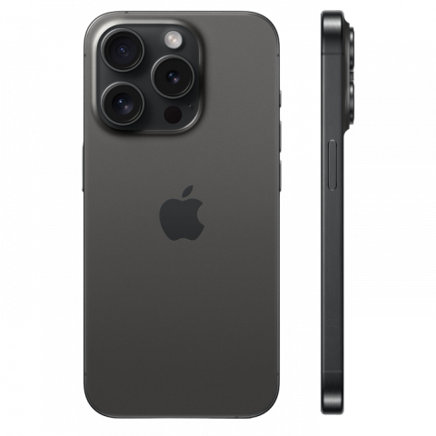 Telefon Apple iPhone 15 Pro, 128GB Black Titanium MD Diagonala ecranului: 6,1 ", Rezolutia ecranului: 2556x1179, Max. Rezoluția camerei: 48 MP, Cameră frontală: 12 MP, Chipset: Apple A17 Pro (3 nm), Platformă software: iOS, Grad de protecție: IP68 rezistent la praf/apă, [2]