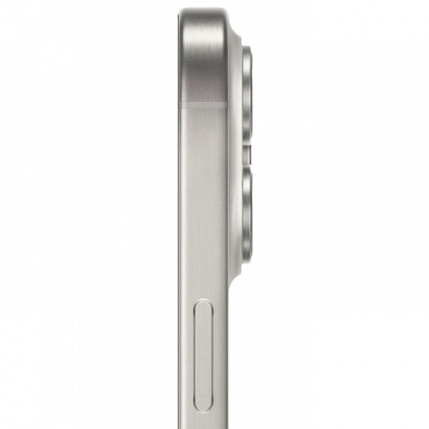 Telefon Apple iPhone 15 Pro, 256GB White Titanium MD Diagonala ecranului: 6,1 ", Rezolutia ecranului: 2556x1179, Max. Rezoluția camerei: 48 MP, Cameră frontală: 12 MP, Chipset: Apple A17 Pro (3 nm), Platformă software: iOS, Grad de protecție: IP68 rezistent la praf/apă, [8]