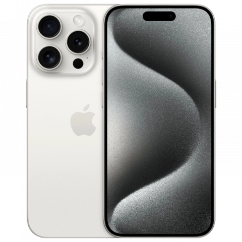 Telefon Apple iPhone 15 Pro, 512GB White Titanium MD Diagonala ecranului: 6,1 ", Rezolutia ecranului: 2556x1179, Max. Rezoluția camerei: 48 MP, Cameră frontală: 12 MP, Chipset: Apple A17 Pro (3 nm), Platformă software: iOS, Grad de protecție: IP68 rezistent la praf/apă, [3]