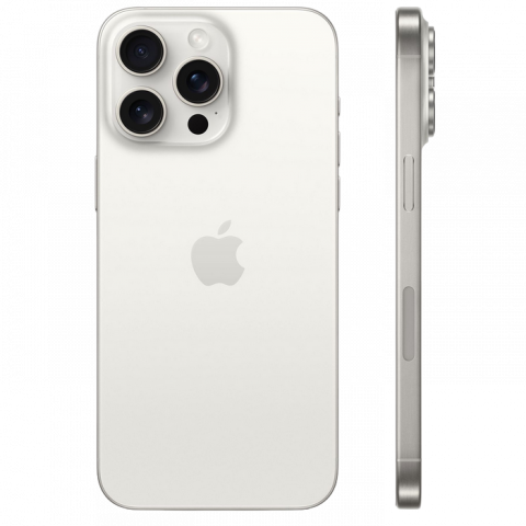 Telefon Apple iPhone 15 Pro Max, 512GB White Titanium MD Diagonala ecranului: 6,7 ", Rezolutia ecranului: 2796x1290, Max. Rezoluția camerei: 48 MP, Cameră frontală: 12 MP, Chipset: Apple A17 Pro (3 nm), Platformă software: iOS, Grad de protecție: IP68 rezistent la praf/apă, [1]