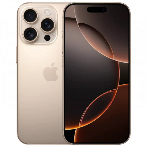 Telefoane - Telefon Apple iPhone 16 Pro, 128GB Desert Titanium MD Diagonala ecranului: 6,3 ", Rezolutia ecranului: 1206 x 2622, Max. Rezoluția camerei: 48 MP, Cameră frontală: 12 MP, Chipset: Apple A18 Pro (3 nm), Platformă software: iOS, Grad de protecție: IP68 rezistent la praf/apă,