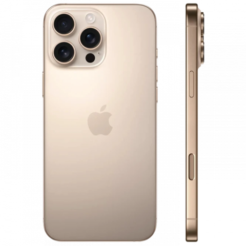 Telefon Apple iPhone 16 Pro Max, 512GB Desert Titanium MD Diagonala ecranului: 6,9 ", Rezolutia ecranului: 1320 x 2868, Max. Rezoluția camerei: 48 MP, Cameră frontală: 12 MP, Chipset: Apple A18 (3 nm), Platformă software: iOS, Grad de protecție: IP67 rezistent la praf/apă, [0]