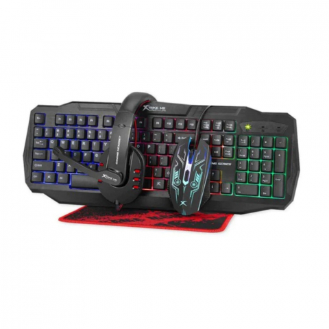 Periferice - Xtrike Me Combo Keyboard+Mouse+Mousepad+Headset CMX-410 Gaming Kit RGB