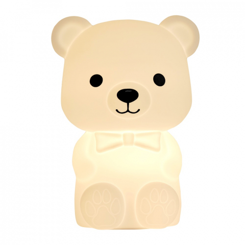 Cute Series Bear Silicone Night Light, White [1]