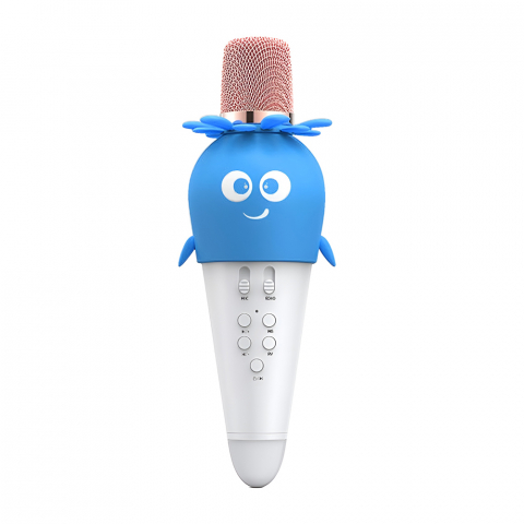 Microfoane - WOO Wireless Karaoke Microphone K5, 5W, Blue