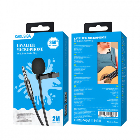 Ksiga Wired Lavalier KSC-762 3.5mm 2M, Black [2]