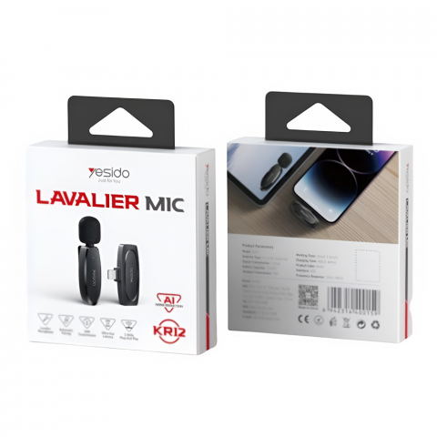 Yesido Digital Single Wireless Microphone (Lightning) KR12, Black [2]