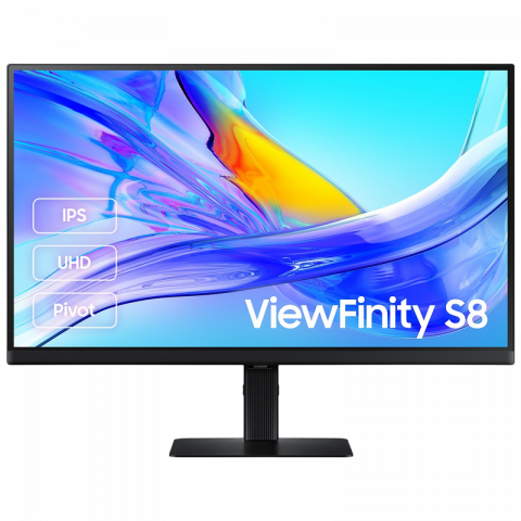 Componente PC - Monitor 4K Profesional Samsung 27" ViewFinity S8 S80UD, IPS, UHD, HDR10, USB-C+LAN, Negru