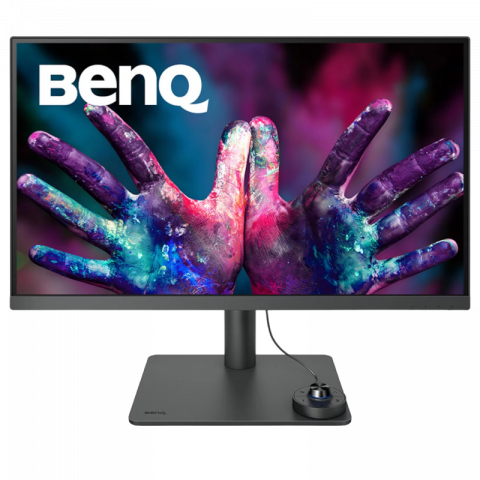 Componente PC - Monitor BenQ 27" PD2705U, IPS, 4K UHD, 60Hz, HDR, USB-C, KVM, Boxe, Pivot, Negru