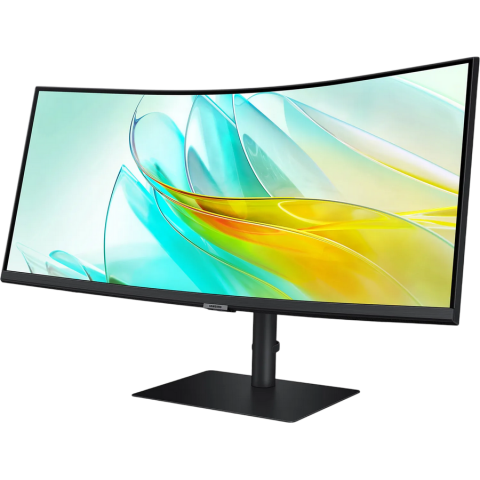 Monitor Office Samsung 34" ViewFinity S34C650V, Curved VA, 100Hz, WebCam, LAN, Negru [5]