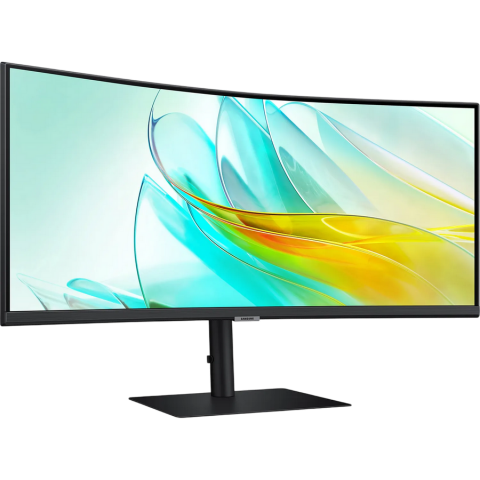 Monitor Office Samsung 34" ViewFinity S34C650V, Curved VA, 100Hz, WebCam, LAN, Negru [3]