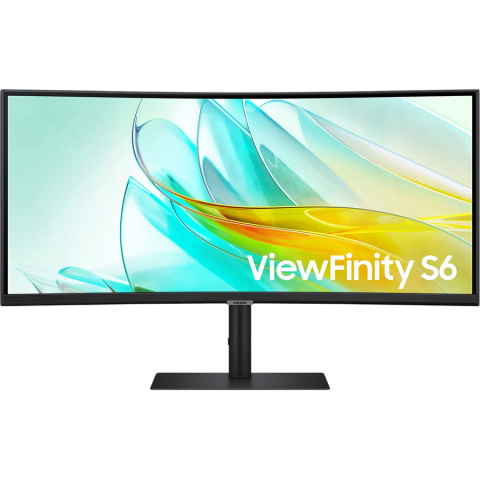 Componente PC - Monitor Office Samsung 34" ViewFinity S34C650V, Curved VA, 100Hz, WebCam, LAN, Negru
