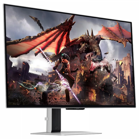 Monitor OLED Gaming Samsung 31.5" Odyssey G8 S32DG800, 4K, 240Hz, 0.03ms, G-Sync/FreeSync, Silver [2]