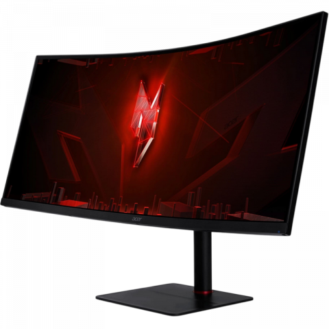 Ультраширокий изогнутый игровой монитор Acer 34" Nitro XV345CURV3, VA, 3440x1440, 180Гц, 0.5мс, Черный [4]