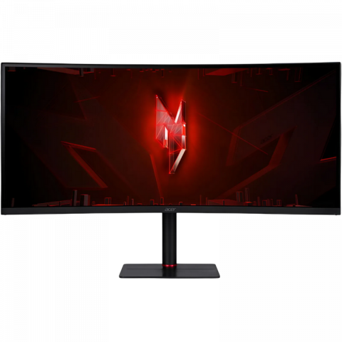Componente PC - Monitor Ultrawide Gaming Acer 34" Nitro XV345CURV3, Curved VA, 3440x1440, 180Hz, 0.5ms, Negru