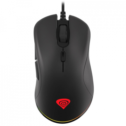 Mouse - Genesis Mouse Krypton 200, 6400 DPI, RGB Illuminated, Silent, With Software, Black