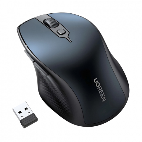 Periferice - UGREEN Mouse Wireless Optical 4000dpi Silent MU101, Blue