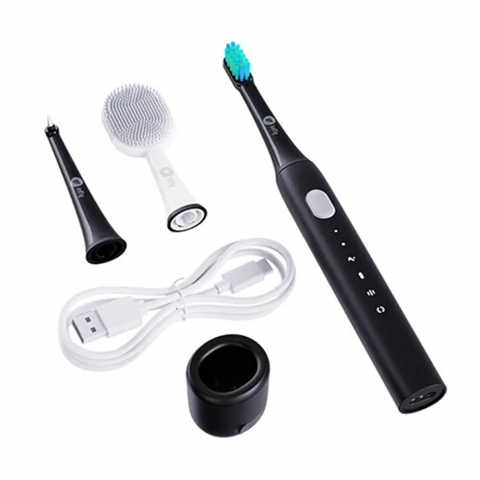 Infly Electric Toothbrush P60 with 5 Brush Heads, Black [1]