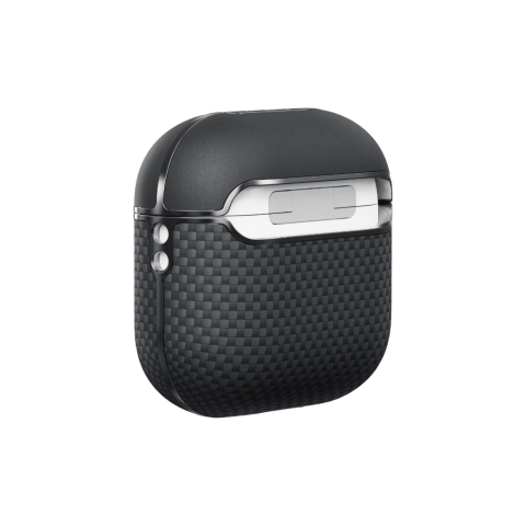 Pitaka Aramid Fiber Case for AirPods 4 Black/Gray [2]