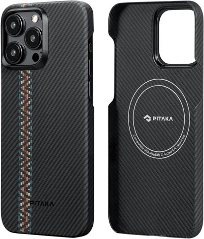 Электроника - Чехол PITAKA Fusion Weaving MagEZ 4 Rhapsody 600D для iPhone15 Pro Max