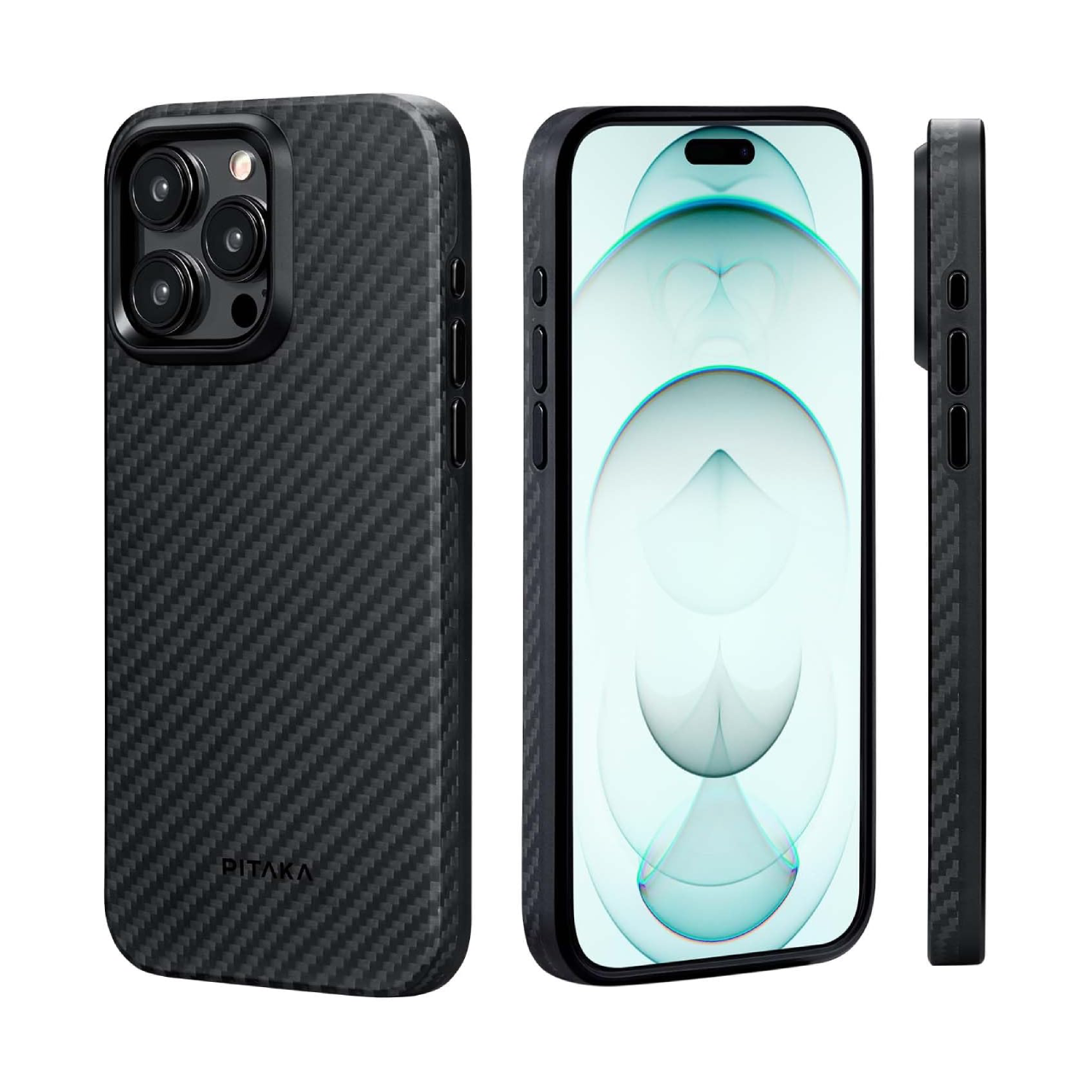 Электроника - Чехол PITAKA MagEZ Pro 4 Black/Grey Twill 1500D для iPhone15 Pro Max