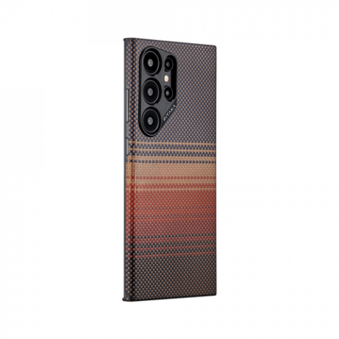 Электроника - Чехол Pitaka Tactile Woven для Samsung S25 Ultra Sunset