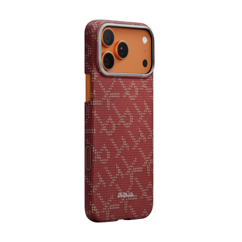 Accesorii Telefoane - Pitaka Ultra-Slim Case for  iPhone 17 Pro Max Gold/Red      