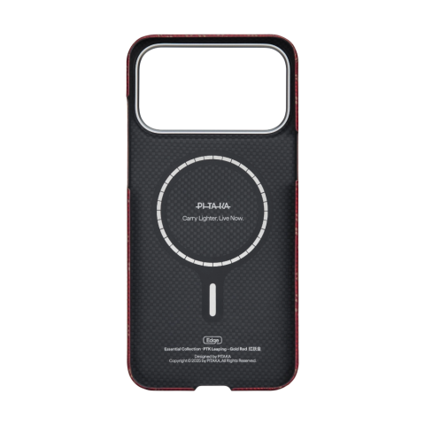 Pitaka Ultra-Slim Case for  iPhone 17 Pro Max Gold/Red       [1]