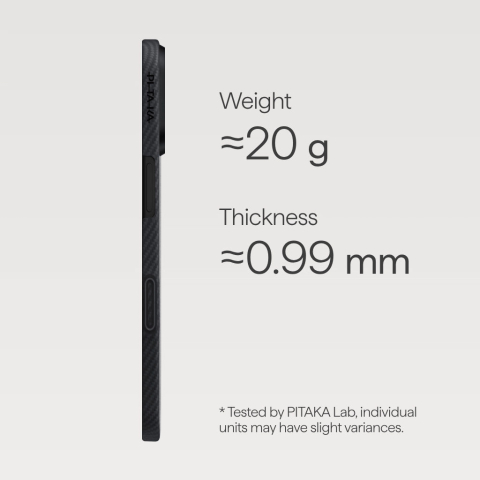 Pitaka Ultra-Slim Case (With PitaTap) for iPhone 17 Black/Grey [2]