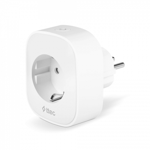 Сетевое оборудование - Умная розетка ttec Smart Plug 16A WiFi с защитой от тока, белая
