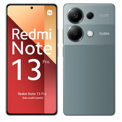 Telefon Redmi Note 13 Pro 12/512GB EU Forest Green Diagonala ecranului: 6,67 ", Rezolutia ecranului: 2400x1080, Max. Rezoluția camerei: 200 MP, Cameră frontală: 16 MP, Capacitate acumulator: 5000 mAh, Chipset: Mediatek Helio G99 Ultra, Platformă software: Android, Grad de protecție: IP54, [4]